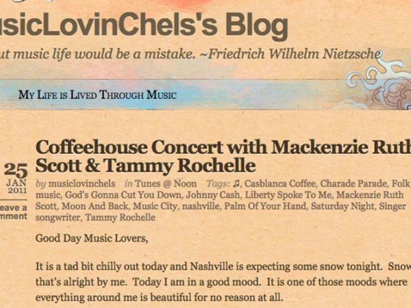 Mackenzie Scott & Tammy Rochelle – MusicLovinChel’s Blog